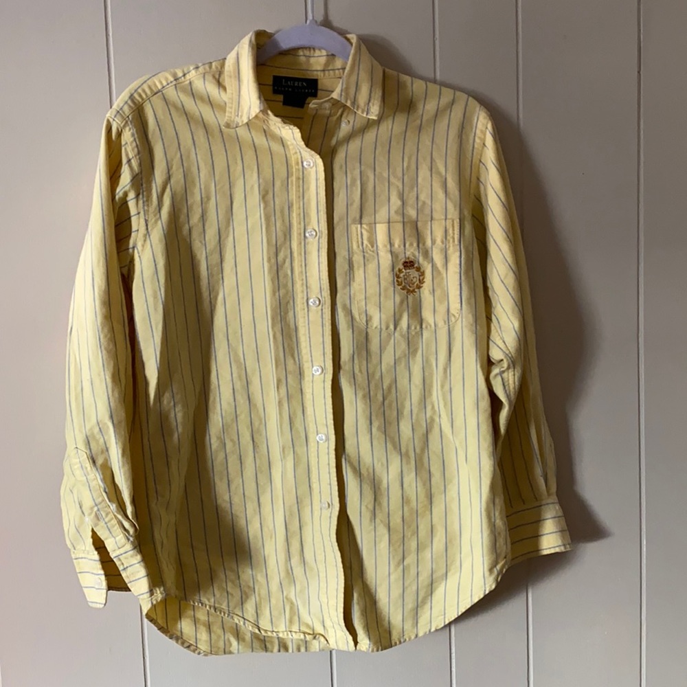 Vintage Polo Ralph Lauren Stripe Button. Size: 4